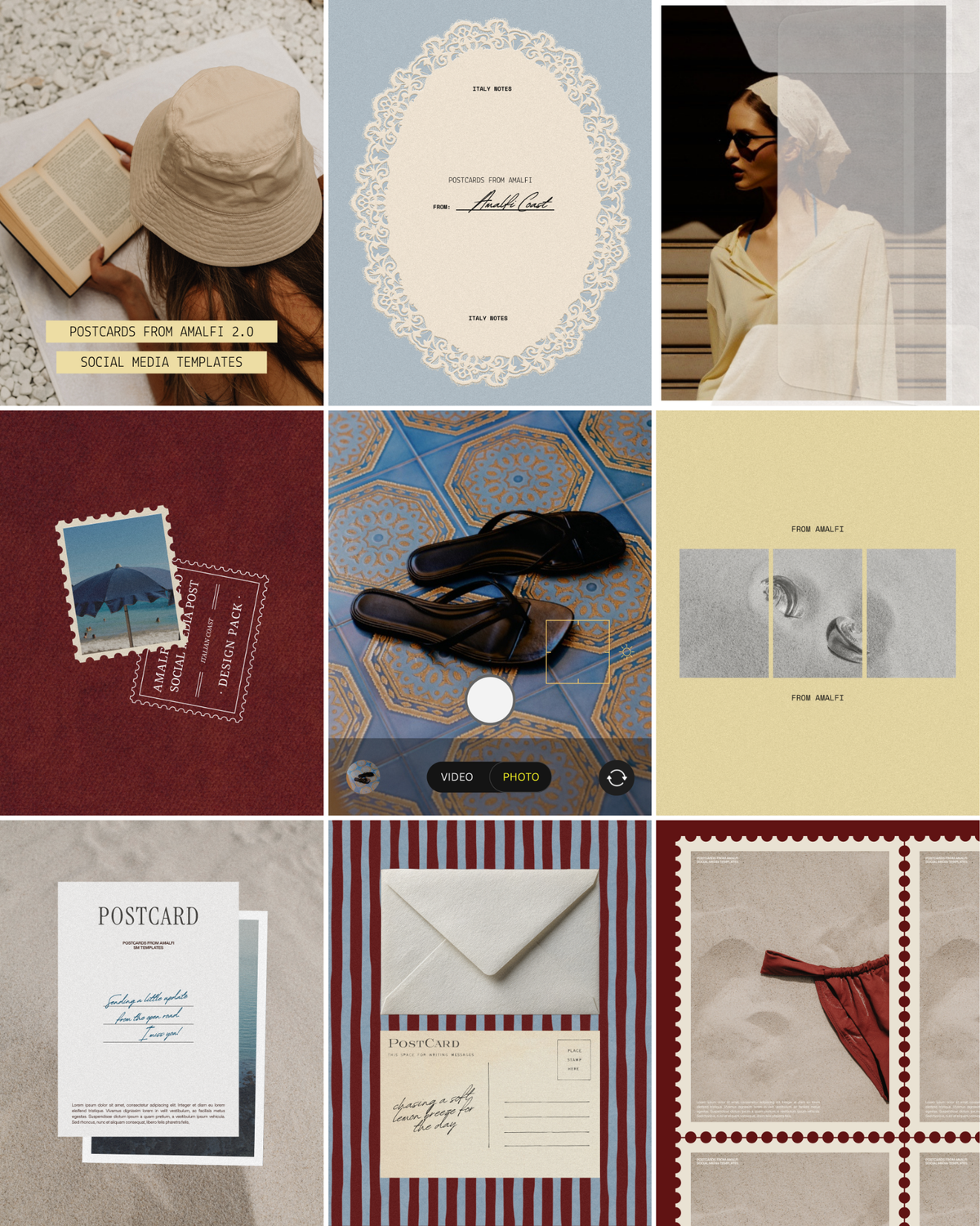 POSTCARDS FROM AMALFI 2.0 | FEED TEMPLATES